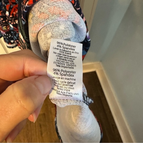 LulaRoe Dress Nicole Dark Floral Multicolor Fit & Flare 3/4 Sleeve Size XL - Picture 9 of 13